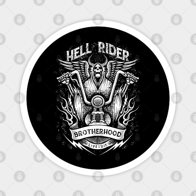 Hell Rider Brotherhood Magnet by Tonymidi Artworks Studio